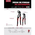Juego de pinzas de extensión con mango bimaterial, Quick Release, 2 piezas Urrea