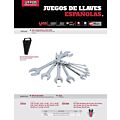 Juego de llaves españolas pulido espejo métricas, 9 piezas Urrea