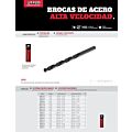 Broca negra de acero de alta velocidad 3/8" zanco recto en blíster Urrea