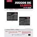 Juego de llaves combinadas pulido espejo de matraca en pulgadas, 12 puntas, 19 piezas Urrea