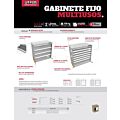 Gabinete modular fijo 7 gavetas 35" serie X Urrea