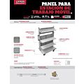 Panel móvil multiusos 34" serie X, 3 repisas Urrea