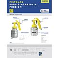 Pistola para pintar de baja presión, capacidad 1000 ml, 45 PSI con vaso reforzado Surtek