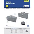Caja portaherramientas metálica color gris con charola 23" x 9" x 7" Surtek