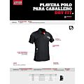 Playera tipo polo dry fit para caballero color negro talla M Urrea