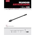 Mango articulado para dado cuadro de 1", 28-1/2" black Urrea