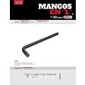Mango en L con balín para dado de impacto cuadro de 3/4", 16" Urrea