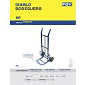 Diablo bodeguero capacidad 100 kg azul con llanta sólida Foy