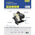 Sierra circular 7-1/4" 1,500 W 120 V, 0 - 4,500 RPM Surtek