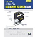 Sierra caladora 40 mm 710 W 120 V, 0 - 3,300 RPM Surtek