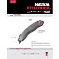 Navaja utilitaria retráctil curva de 7", hoja recubierta con PTFE Urrea
