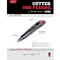 Cutter con cuerpo de acero de 18 mm, con hoja recubierta de PTFE Urrea