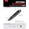 Cutter con cuerpo de plástico de 25 mm, con hoja recubierta de PTFE Urrea