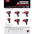 Pistola de impacto neumática cuadro de 1/2" 500 Ft-lb composite sistema jumbo hammer Urrea