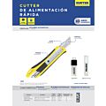 Cutter con cuerpo de plástico de 25 mm, cambio automático de navaja Surtek