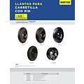 Llanta neumática 2 capas de 16" con rin para carretilla Surtek