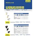 Rodaja de PVC negro con placa fija 2-1/2" Surtek