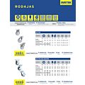 Rodaja de TPR gris giratoria 8" Surtek