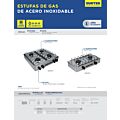 Estufa de gas 2 quemadores de acero inoxidable Surtek