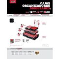 Caja organizadora plástica modular 21" x 14" x 3" Urrea