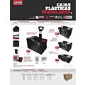 Caja portaherramientas plástica modular con compartimentos 23" x 15" x 7" Urrea