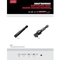 Adaptador con perno para dados cuadro hembra de 1/4", hexágono de 1/4" x 2" Urrea