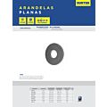 Arandela plana 1/4", 300 piezas Surtek