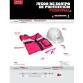 Juego de equipo de protección personal rosa G, 4 piezas Urrea
