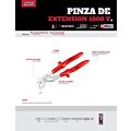 Pinza de extensión de 1000 V de 9-29/64" quijada ajustable Urrea
