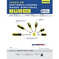 Juego de destornilladores con mango bimaterial en blíster combinados, 7 piezas Surtek