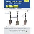 Paq c/3 Pala con mango metálico con puño "Y", tipo escarramán Surtek