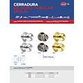 Pomo tubular bola función entrada, latón brillante, llave estándar, blíster Lock