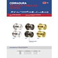 Pomo tubular copa recta función recámara, latón antiguo, llave estándar, blíster Lock