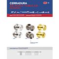 Pomo tubular copa recta función baño, latón antiguo, llave estándar, blíster Lock