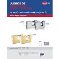 Juego de candados para cortina 80 mm, cromo satinado, llave estándar, 2 piezas Lock