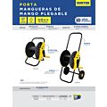 Porta manguera con ruedas, capacidad de 45 m Surtek