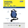 Manguera para jardín plana 3/4" 15 m con pistola para riego Foy