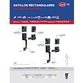 Gatillo rectangular sólido para entrada función doble, negro, visual Lock