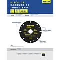 Disco de diamante multi-corte punta de carburo de tungsteno, 4-1/2" Surtek