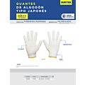 Paq c/6 Guantes de algodón tipo japones talla M Surtek
