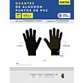 Paq c/6 Guantes de algodón con puntos de PVC talla G Surtek