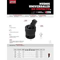 Nudo universal con balín para dado de impacto cuadro de 1", 5-1/4" Urrea