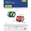 Paq c/12 Cinta doble cara gris 25 mm Surtek