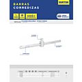 Barra corrediza para dado cuadro de 1/2", 9-1/2" Surtek