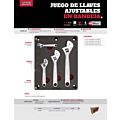 Juego de llaves ajustables, 4 piezas Urrea