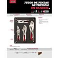 Juego de pinzas de presión, 4 piezas Urrea