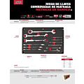 Juego de llaves combinadas pulido espejo de matraca en pulgadas, 12 puntas, 12 piezas Urrea