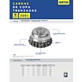 Carda copa trenzada alambre delgado 4" x 0.35 mm con rosca 5/8" Surtek