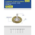 Carda circular ondulada alambre fino 4" x 0.17 mm con zanco 1/4" Surtek