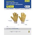 Paq c/6 Guantes de algodón con recubrimiento de látex talla G Surtek